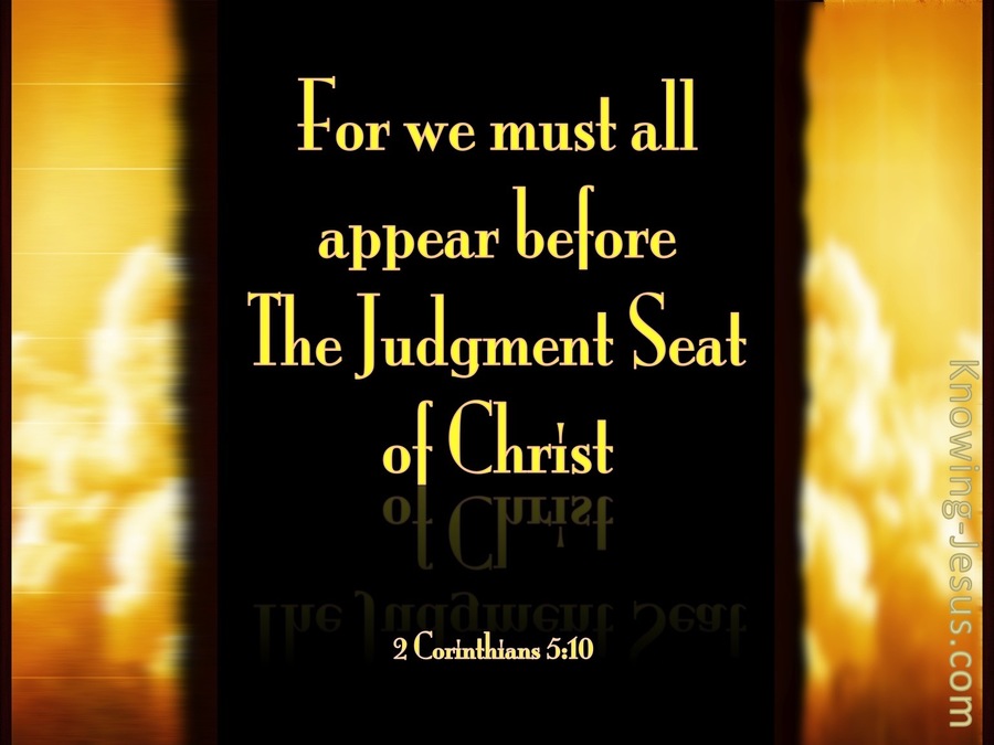 2 Corinthians 5:10 Judgement Seat Of Christ (black)
